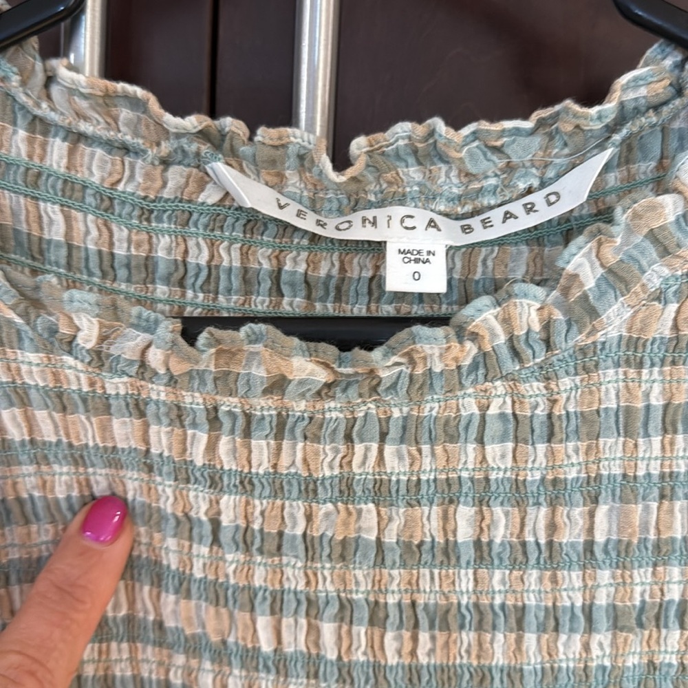 Veronica Beard short sleeve ruffle dress - Picture 6 of 9